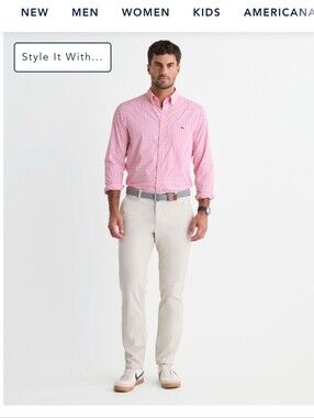 Vineyard Vines Performance Lemon Shark Gingham Featherweight Shirt
